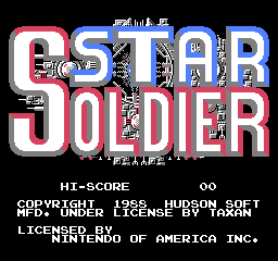 Star Soldier Title Screen
